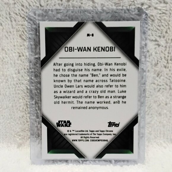 3/$25 Mint 2023.Topps Chrome Ben Kenobi Monikers Refractor Star Wars Card M-8!! - Picture 2 of 2